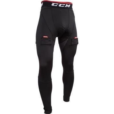 CCM Kalhoty se suspenzorem Compression Pant Jock SR, Senior, M, černá