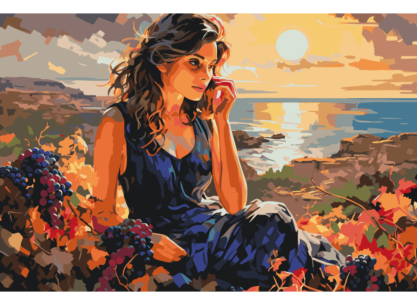 MALUJEŠ Malování podle čísel - NA VINICÍCH Rozměr: 40x60 cm, Rámování: bez rámu a bez vypnutí plátna