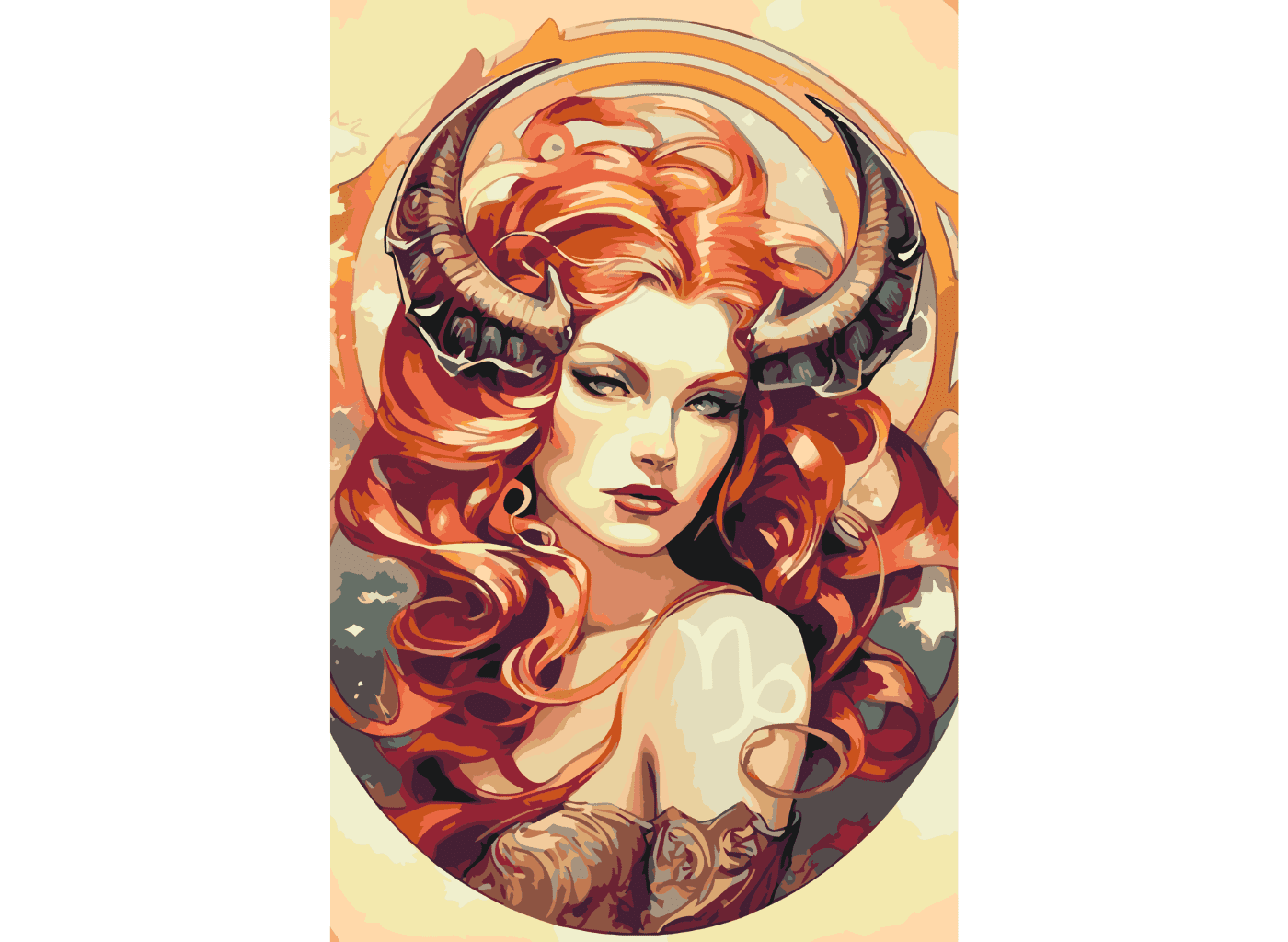 MALUJEŠ Malování podle čísel - HVĚZDNÉ ZNAMENÍ - KOZOROH Rozměr: 40x60 cm, Rámování: bez rámu a bez vypnutí plátna