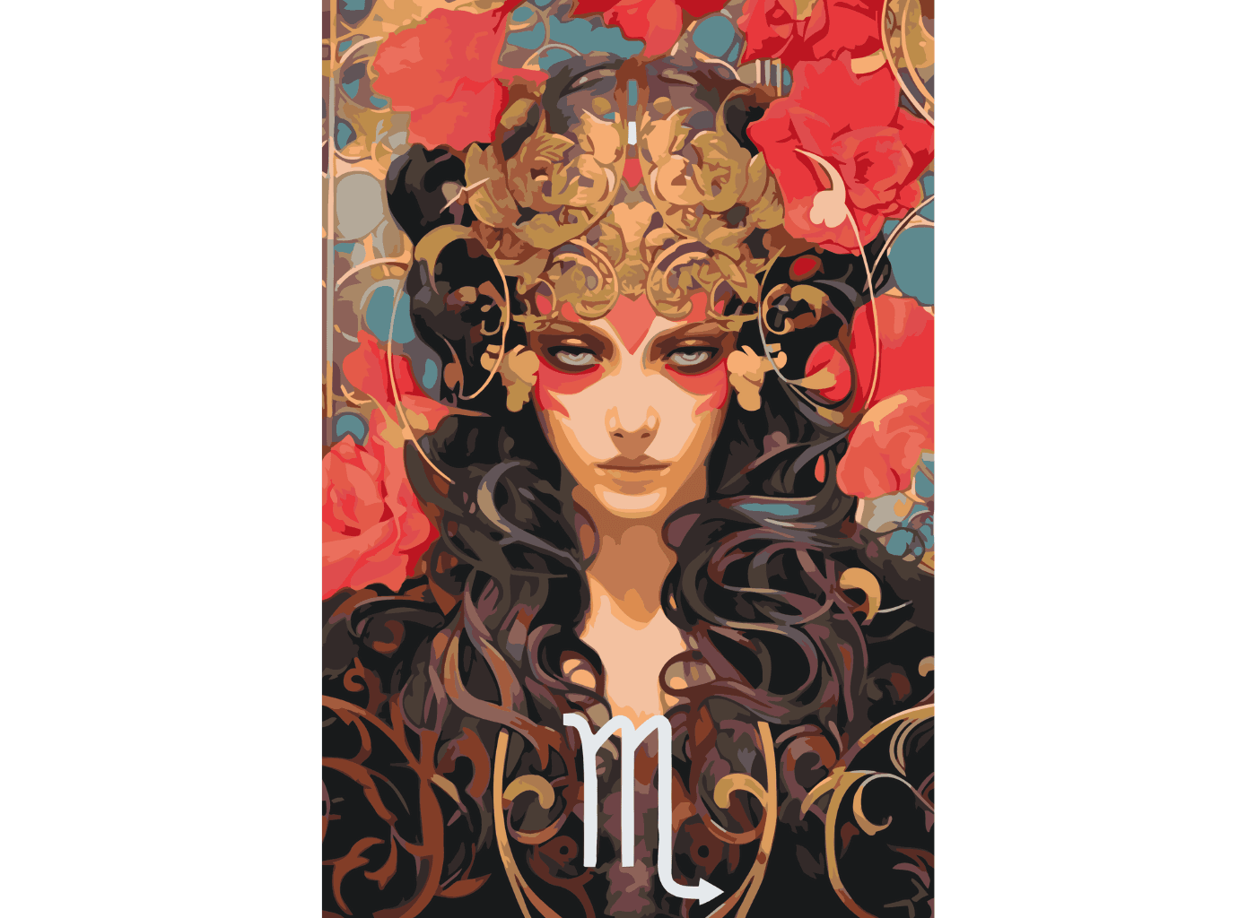 MALUJEŠ Malování podle čísel - HVĚZDNÉ ZNAMENÍ - ŠTÍR Rozměr: 40x60 cm, Rámování: bez rámu a bez vypnutí plátna