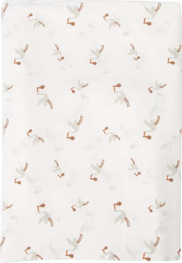 Bílá bavlněná dětská deka 120x120 cm Bebemarin – Mijolnir