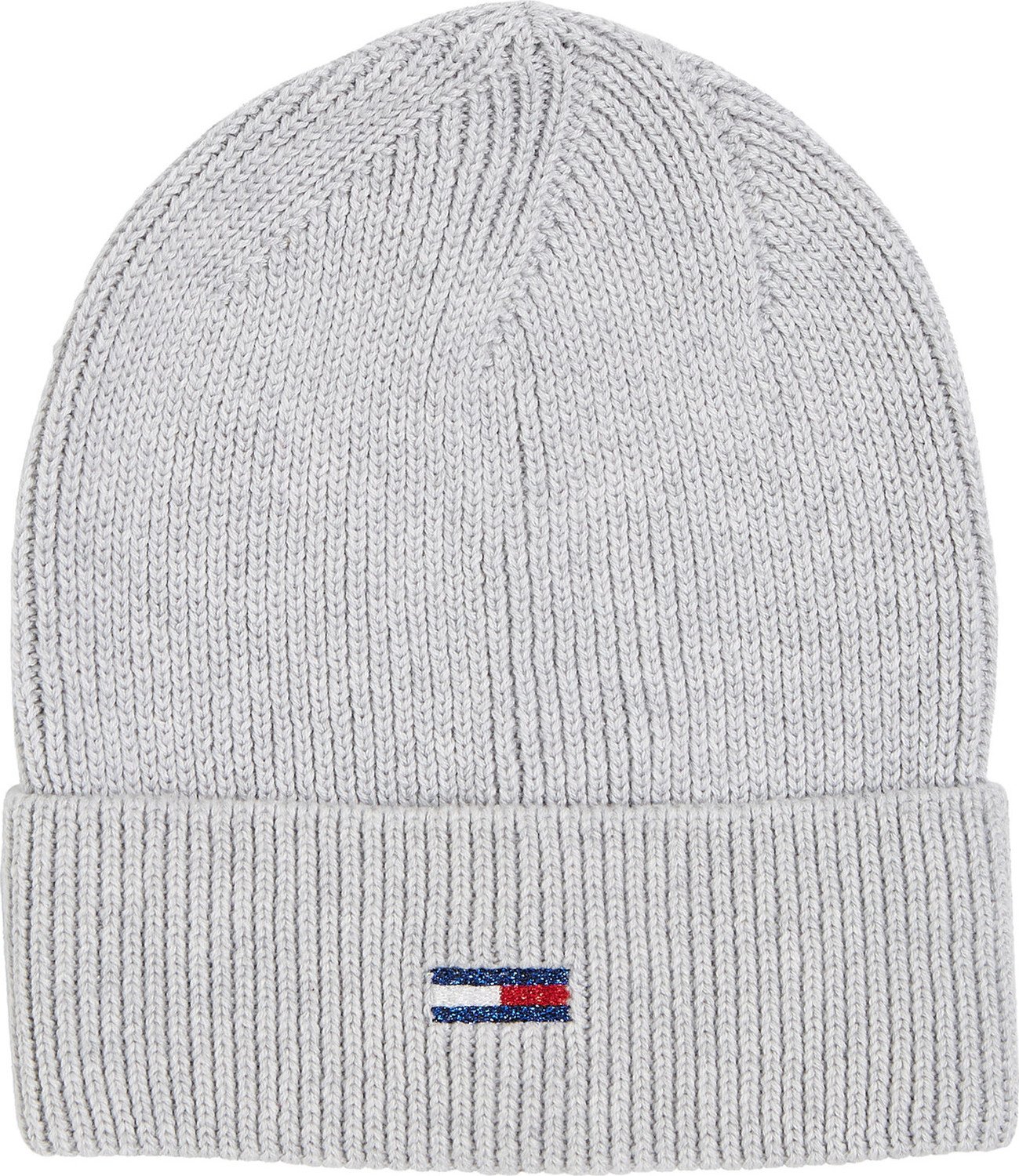 Čepice Tommy Jeans Tjw Flag Beanie AW0AW15474 Silver Grey P03