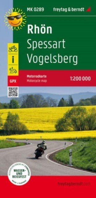 Rhoen - Spessart - Vogelsberg, motorcycle map 1:200,000, freytag & berndt(Sheet map, folded)