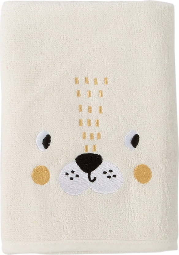 Krémový bavlněný dětský ručník 50x75 cm King – Foutastic