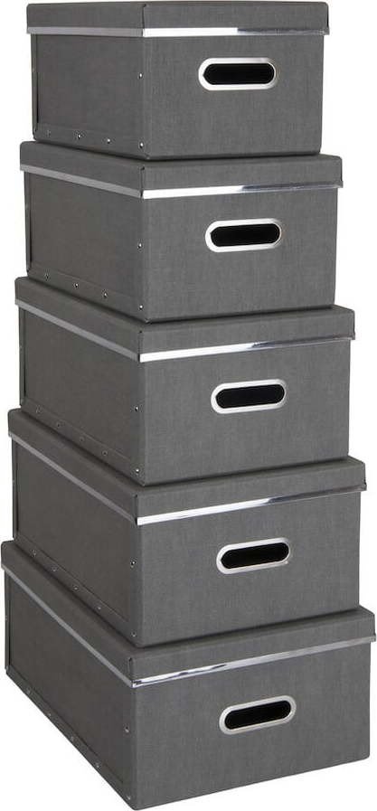Úložné boxy s víkem v sadě 5 ks Joachim – Bigso Box of Sweden