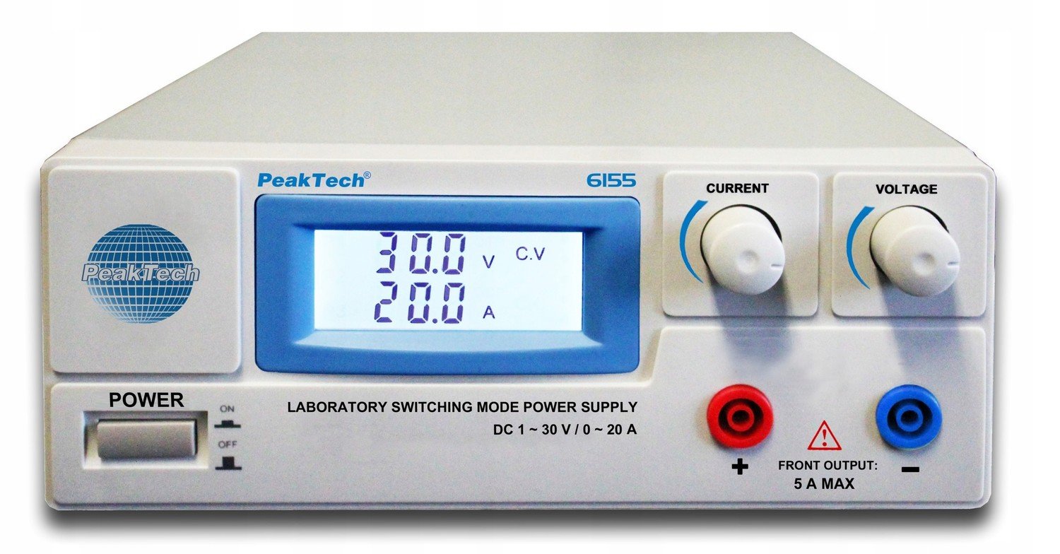 Laboratorní napájecí zdroj 600W 30V 20A PeakTech 6155