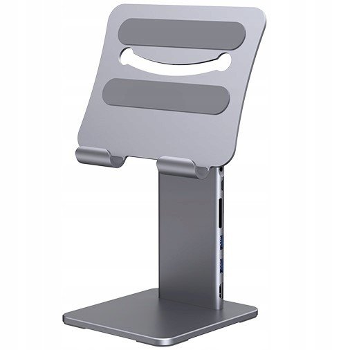 Magnetický kovový stojan na tablet iPad s hubem