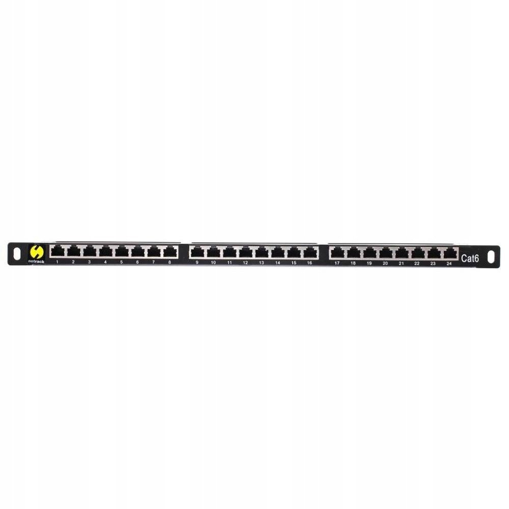 Patch panel 19'' Netrack 24-portů kat. 6 Ftp, 0,5U