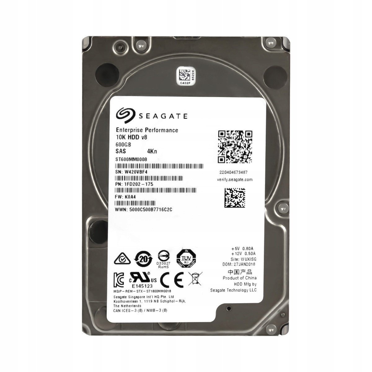 Seagate 600GB 10K 128MB SAS-3 2,5'' ST600MM0008