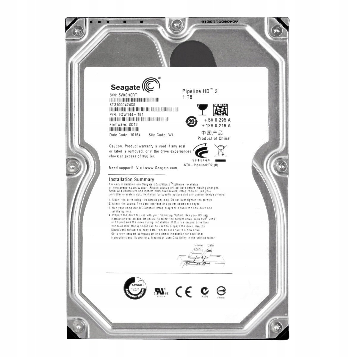 Seagate 1TB 5.9K 16MB Sata II 3.5'' ST31000424CS