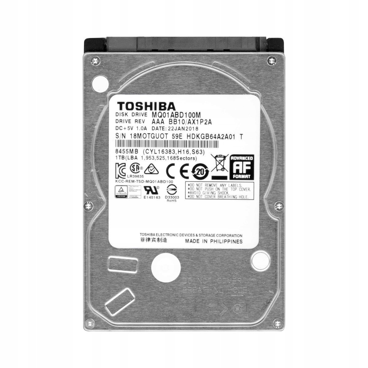 Toshiba 1TB 5,4K 8MB Sata II 2,5'' MQ01ABD100M