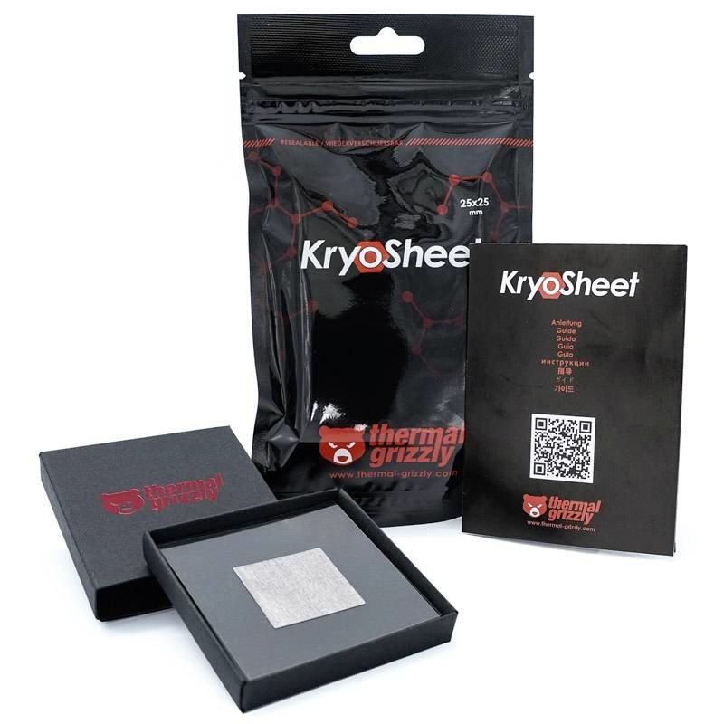 Thermal Grizzly KryoSheet teplovodivá podložka 0.2 mm (d x š) 25 mm x 25 mm