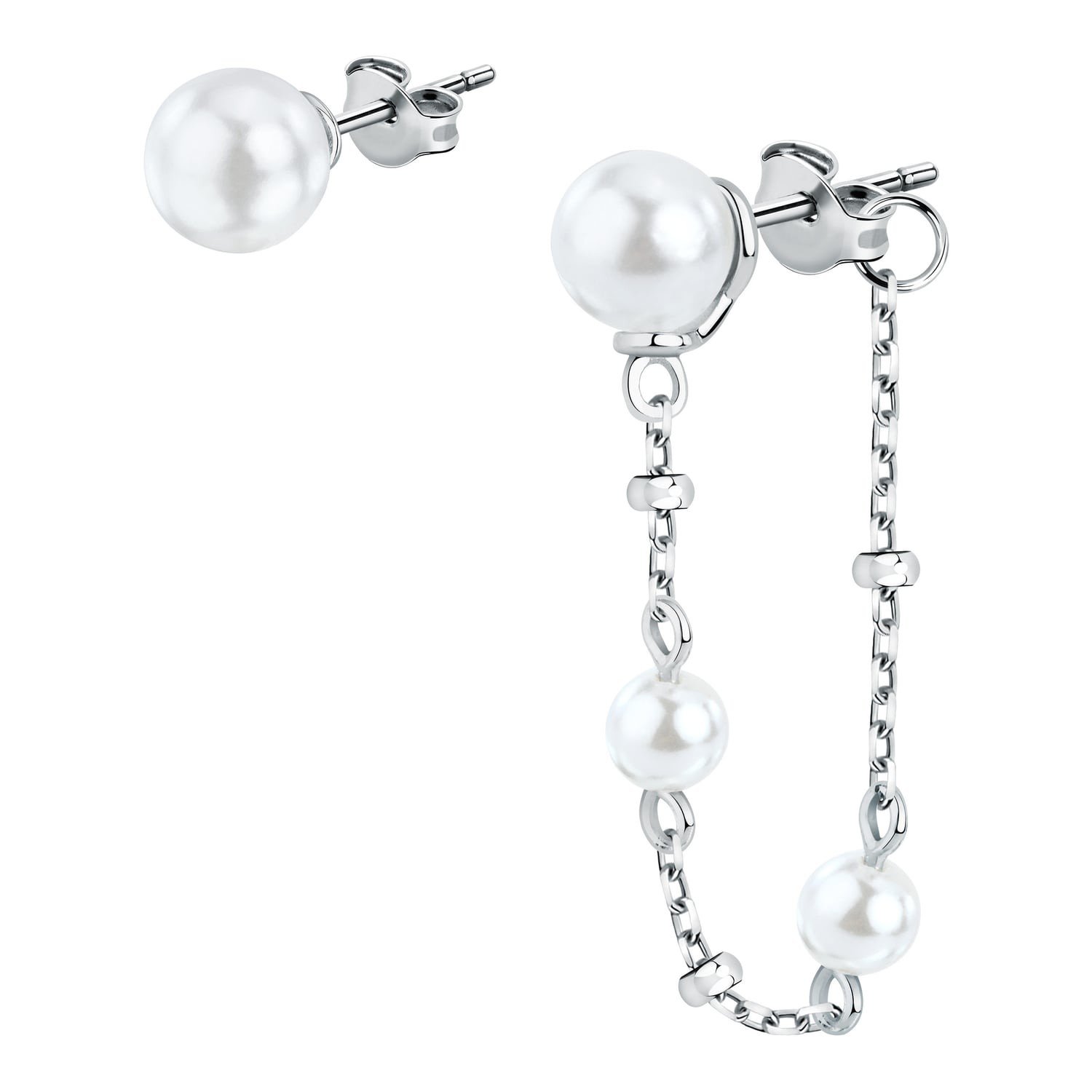 Morellato Elegantní stříbrné náušnice na puzetu Perla SAWM08