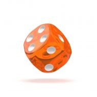 Oakie Doakie Dice Průsvitná šestistěnná kostka (12 mm) - oranžová