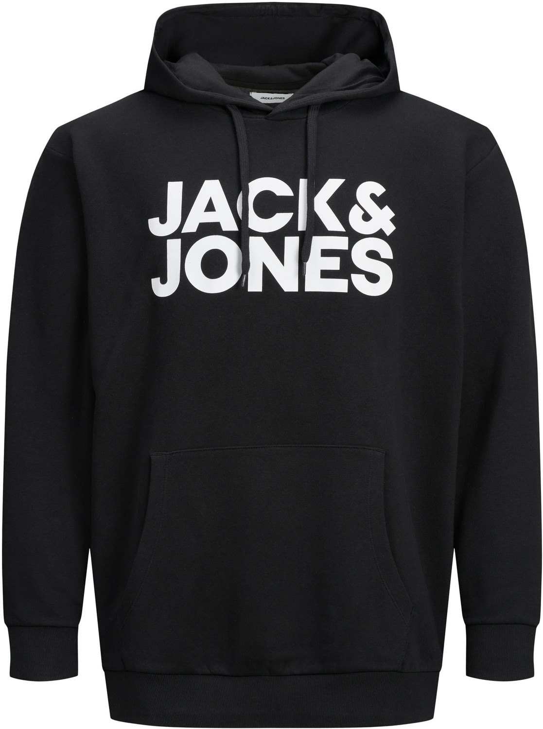 Jack&Jones PLUS Pánská mikina JJECORP Regular Fit 12163777 Black/large print 3XL