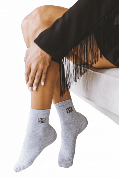 Milena 0200 Fashion GG Lurex Dámské ponožky 37-41 šedá