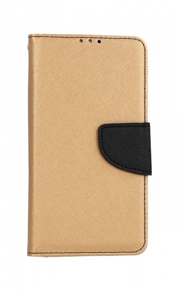Pouzdro TopQ iPhone 15 knížkové zlaté 105189