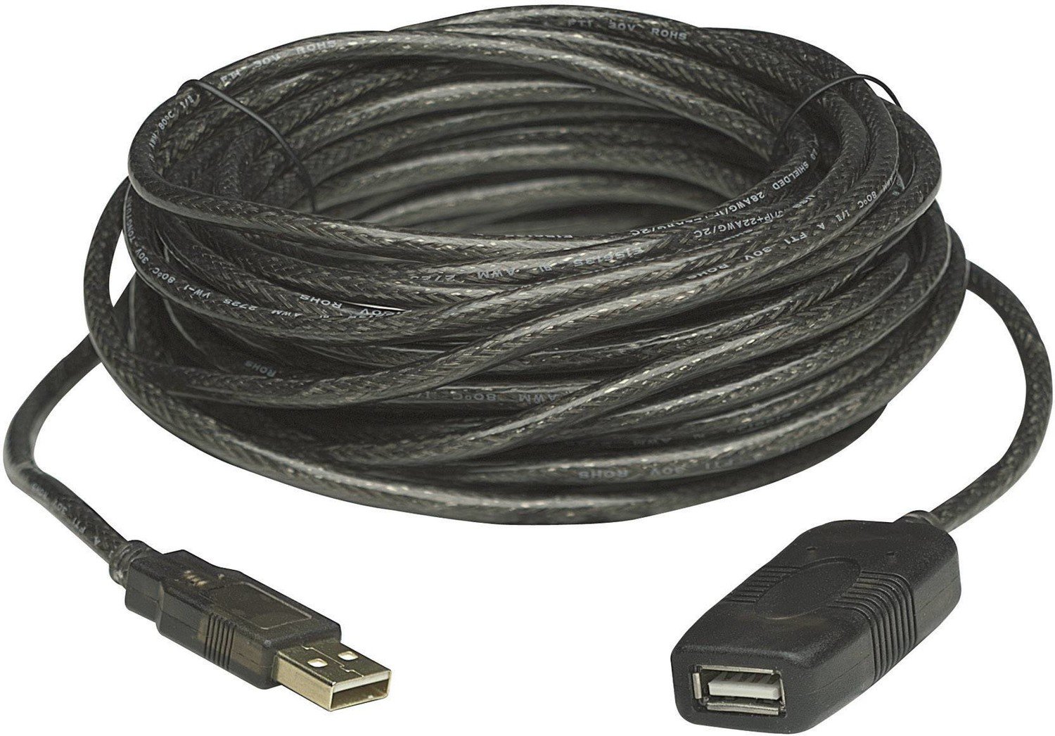 Manhattan USB kabel USB 2.0 USB-A zástrčka, USB-A zásuvka 10.00 m černá 150248