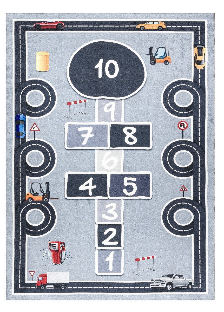 Dětský kusový koberec Bambino 2279 Hopscotch grey - 80x150 cm Dywany Łuszczów