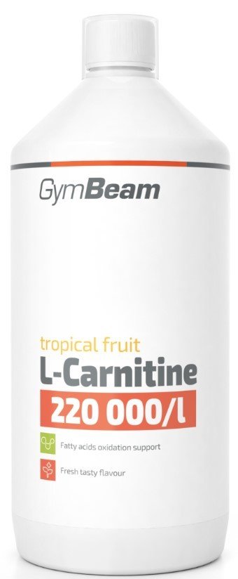 Iontové nápoje GymBeam L-Karnitin - GymBeam 1000 ml - tropical fruit