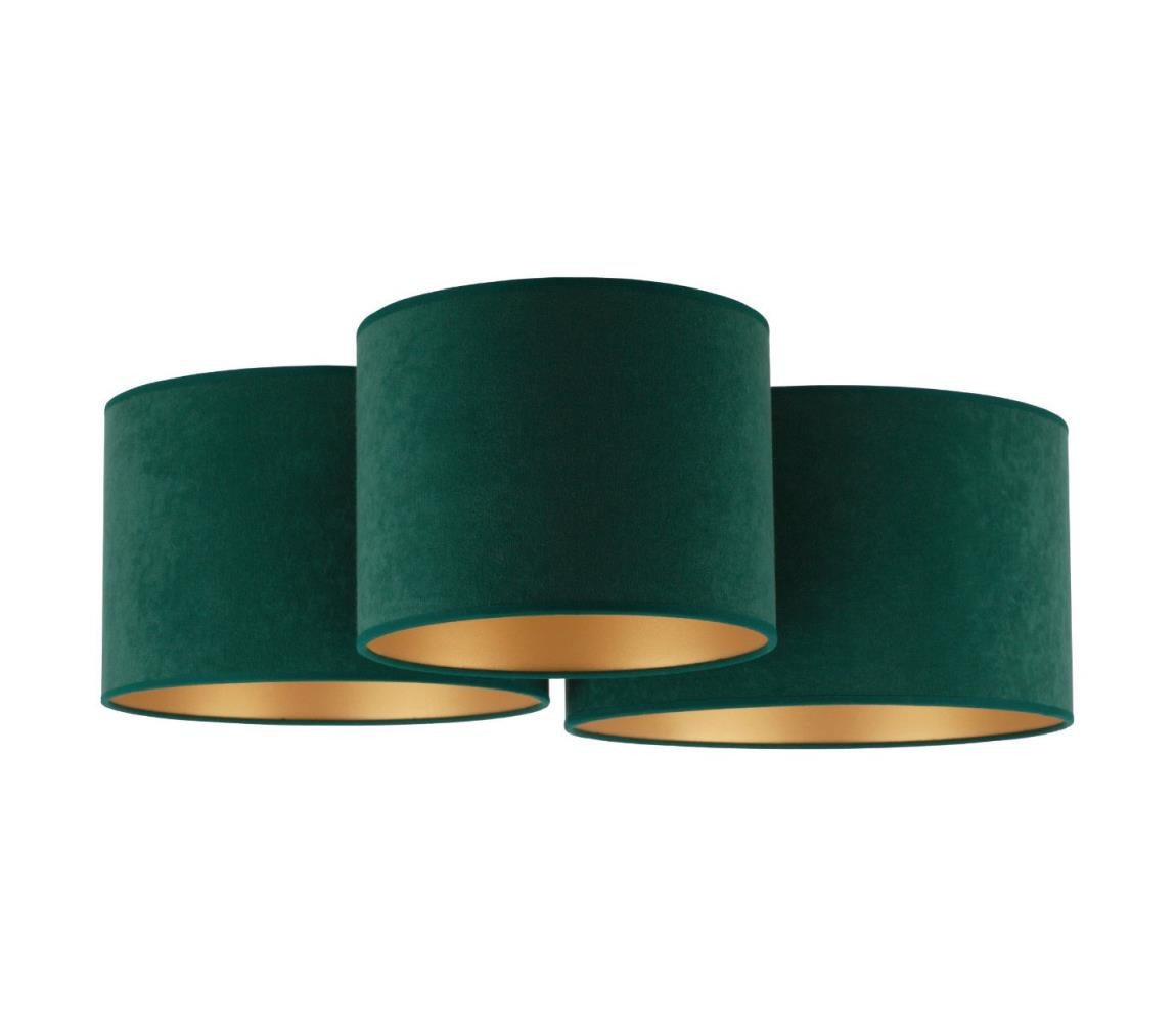 Stropní svítidlo ROLLER TRIO 3xE27/60W/230V zelená/zlatá