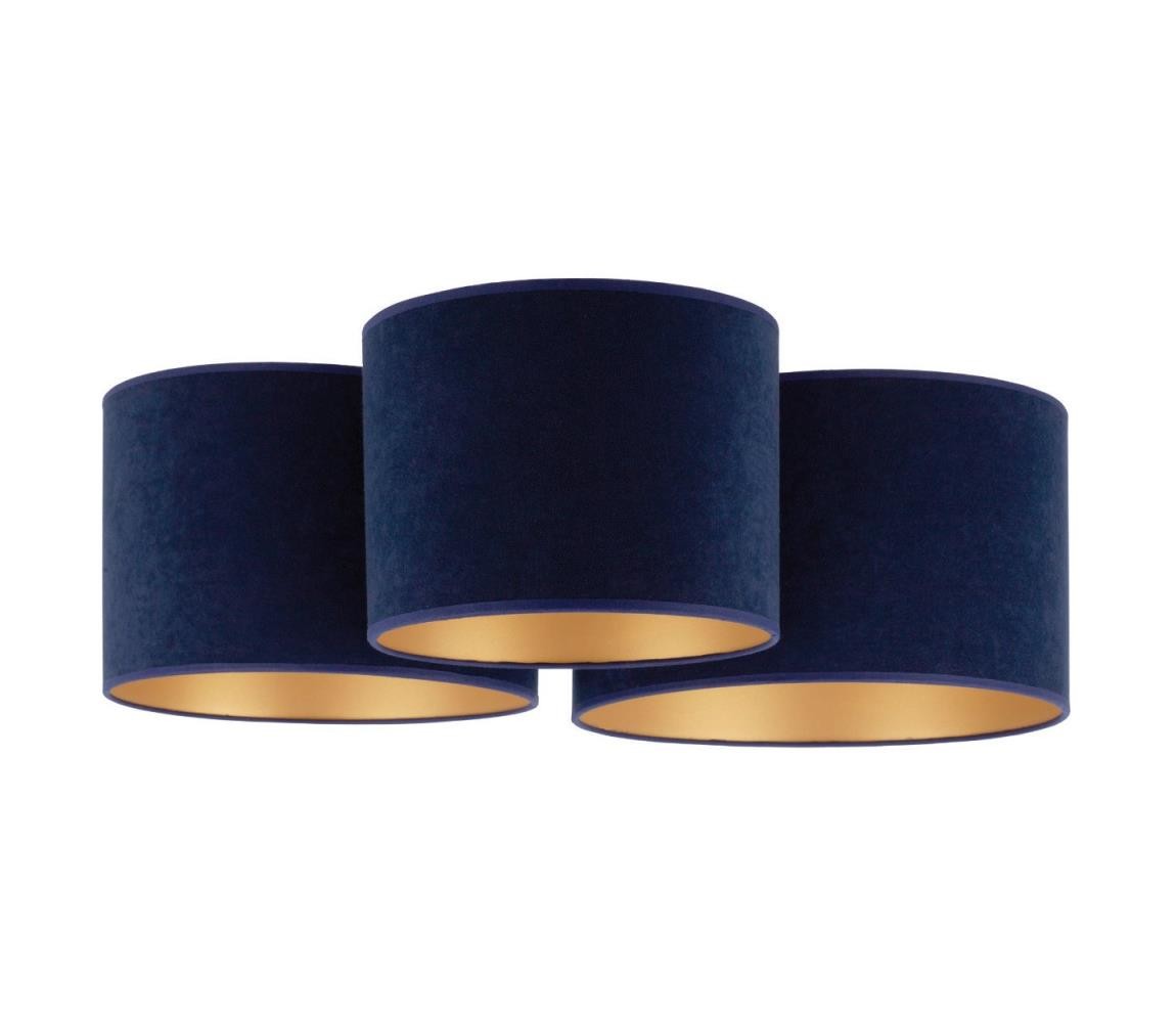 Stropní svítidlo ROLLER TRIO 3xE27/60W/230V modrá