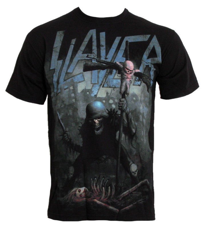 Tričko metal pánské Slayer - Soldier Cross - ROCK OFF - SLAYTEE07MB S