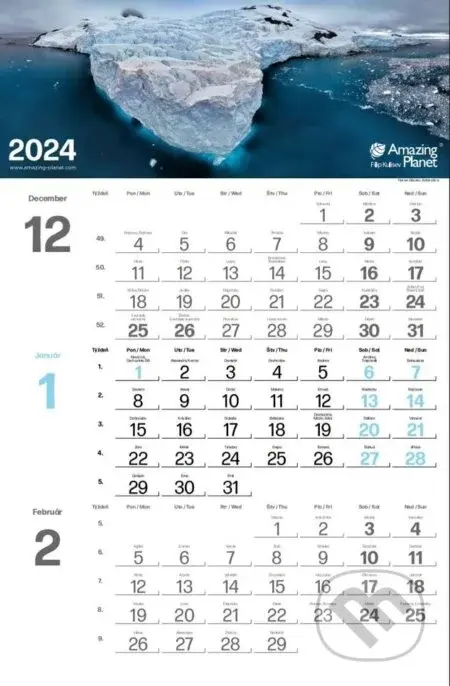 Trojmesačný kalendár Amazing Planet 2024 - Filip Kulisev