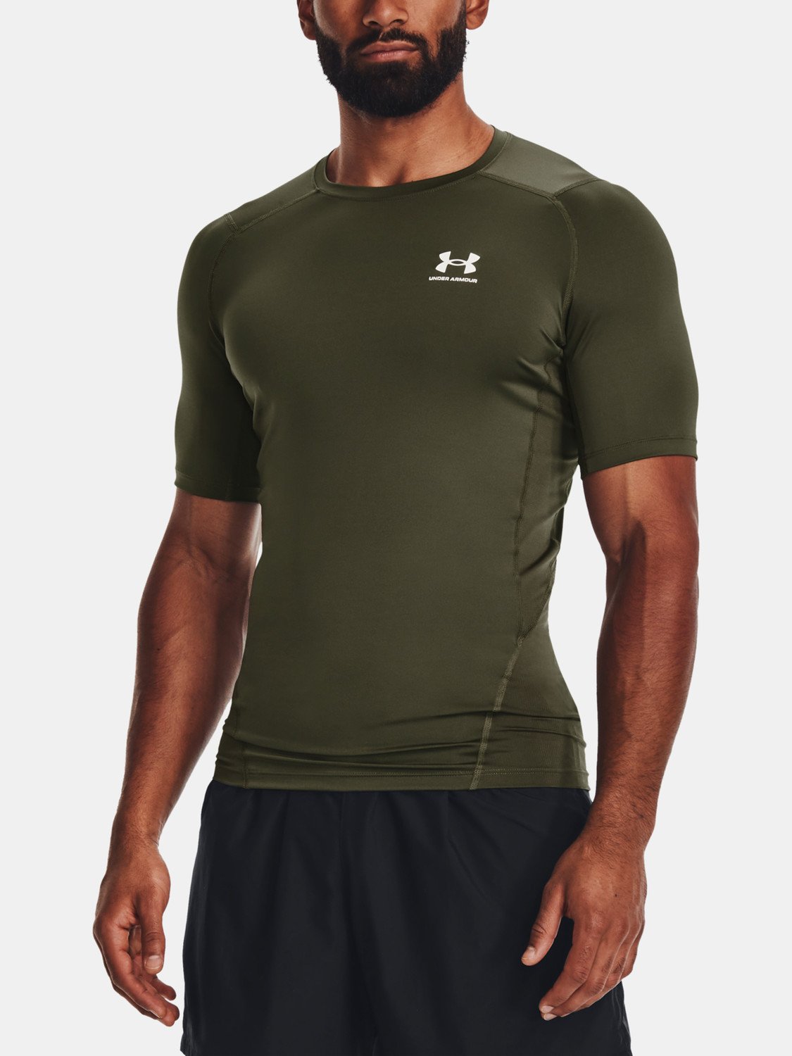 Under Armour Tričko UA HG Armour Comp SS-GRN - Pánské