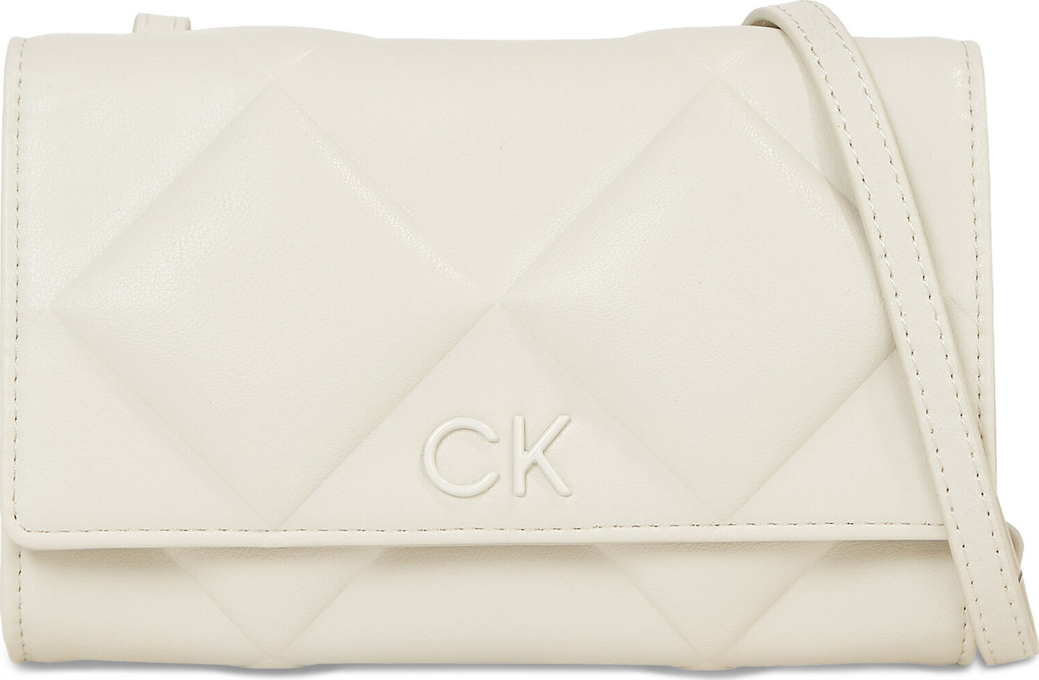 Kabelka Calvin Klein Re-Lock Quilt Mini Bag K60K611086 Dk Ecru PC4