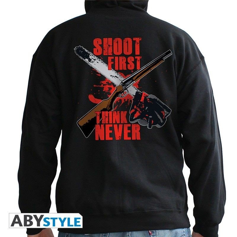 ABYstyle Mikina Ash vs Evil Dead - Shoot first, think never - vel. S