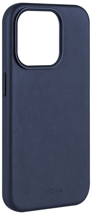 FIXED kožený zadní kryt MagLeather s podporou Magsafe pro Apple iPhone 15 Plus, modrá - FIXLM-1201-BL