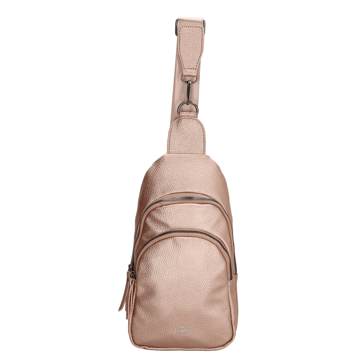 Charm London dámská designová taška přes tělo - růžově zlatá