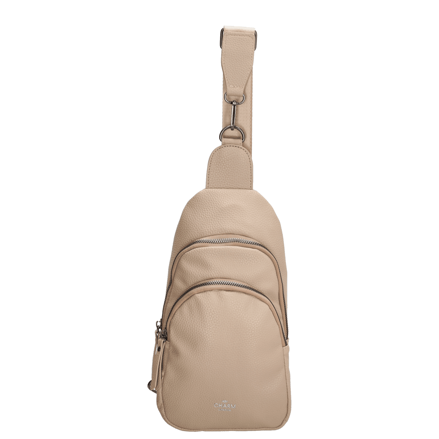 Charm London dámská designová taška přes tělo - taupe