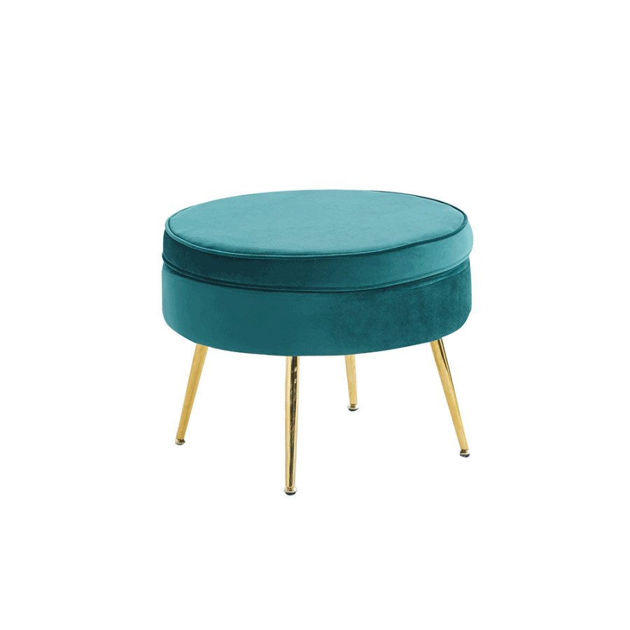 Tempo Kondela Taburet NOBLIN TYP 1 - smaragdová/zlatá