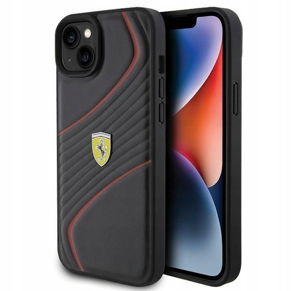 Pouzdro Ferrari Twist Metal Logo case iPhone 15 Plus