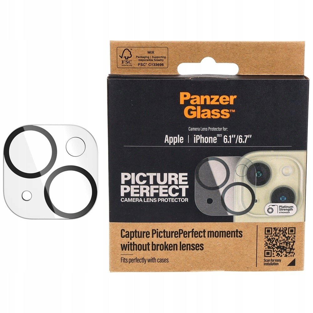Sklo na fotoaparát pro iPhone 15/15 Plus, PanzerGlass