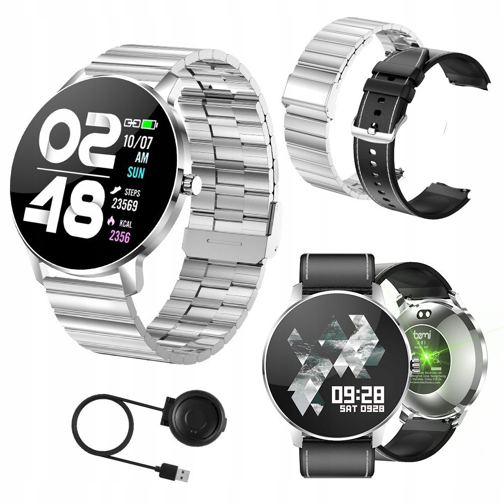 Chytré hodinky Bemi ARI+2 řemínky/kov/pl chrom