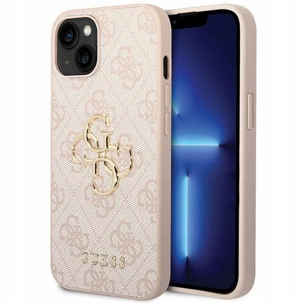 Originální pouzdro Guess Logo iPhone 15 růžové case