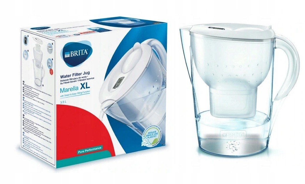 BRITA Marella XL Memo, 3x filtr MX PRO, Filtrační konvice, bílá