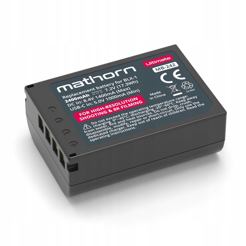 Mathorn Ultimate Usb-c náhradní Olympus BLX-1