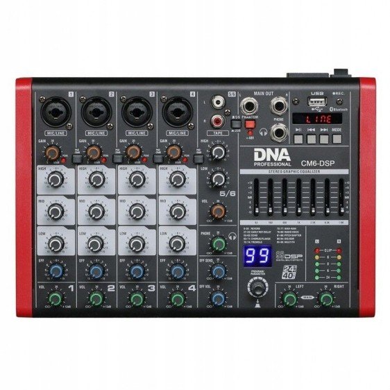Dna CM6-DSP Usb MP3 Bluetooth audio mixážní pult