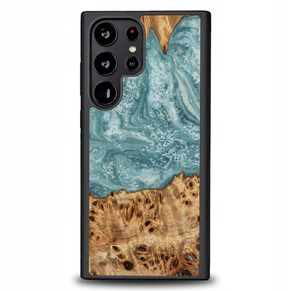 Dřevěné a pryskyřičné pouzdro pro Samsung Galaxy S23 Ultra