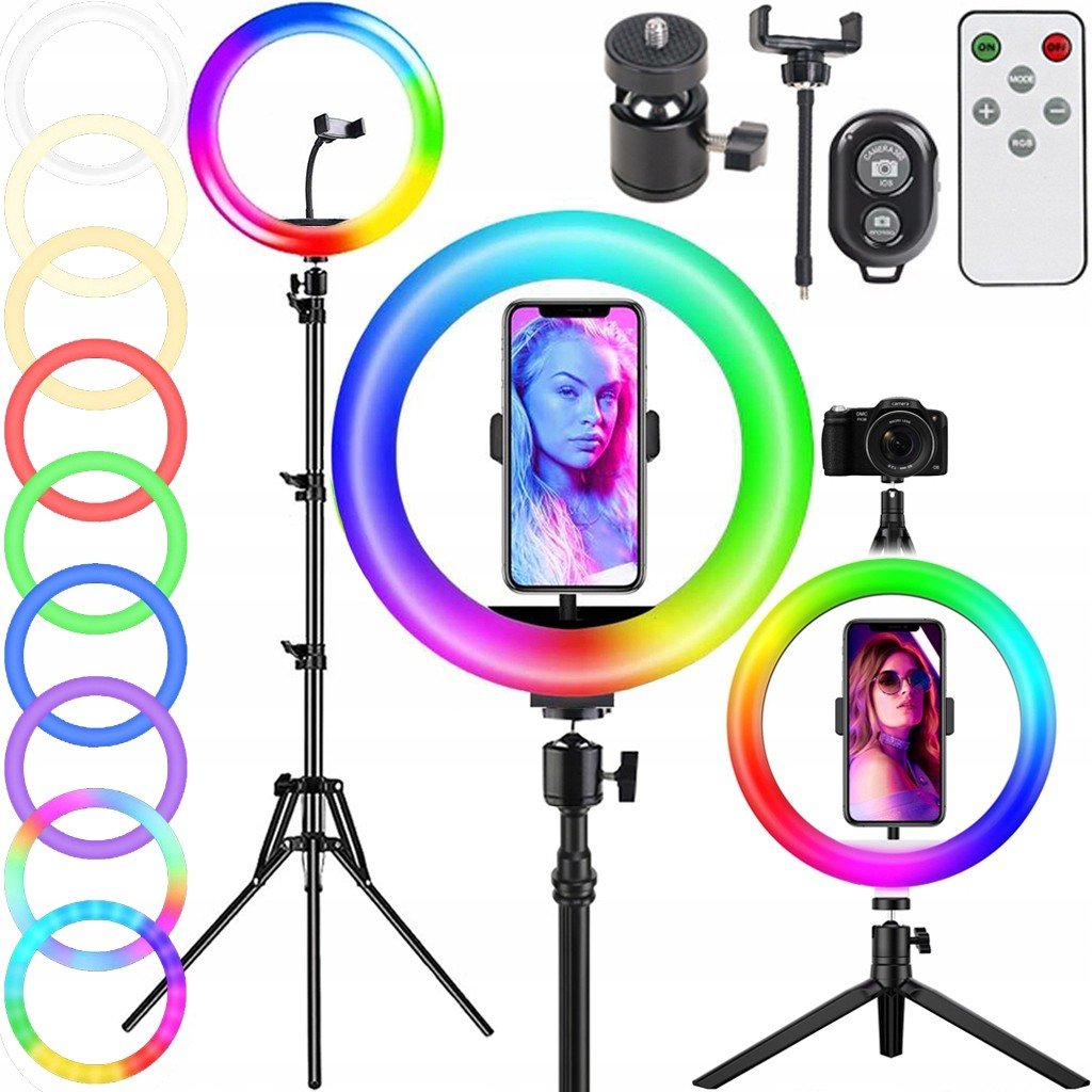 Rgb Led Kruhové Světlo Make-up Selfie Stativ