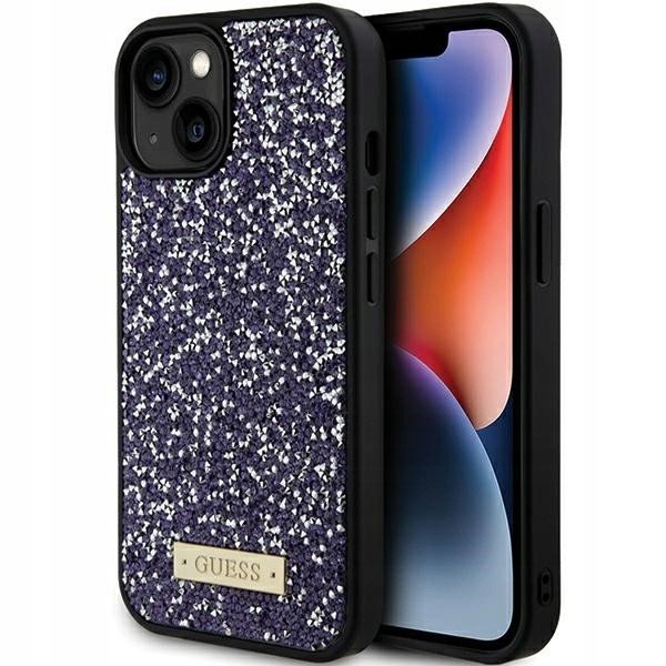 Pouzdro Guess Glitter case pro iPhone 15