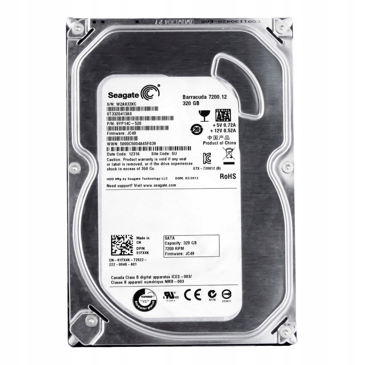 Dell 01FX4K 320GB 7.2K Sata III 3.5'' ST3320413AS