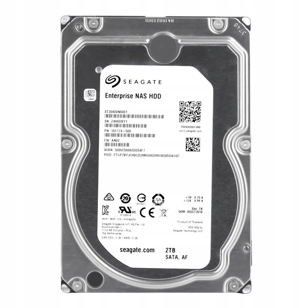 Seagate 2TB 7.2K 128MB Sata III 3.5'' ST2000VN0001