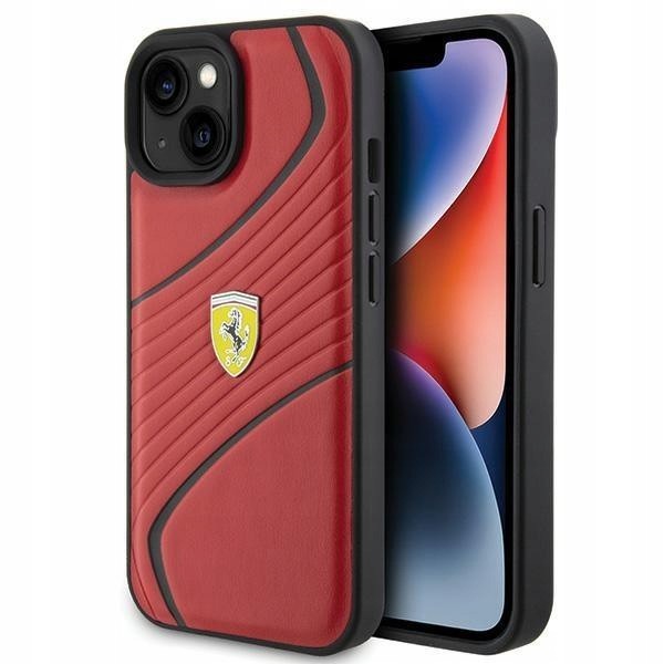 Ochranný kryt Ferrari Twist Metal Logo iPhone 15
