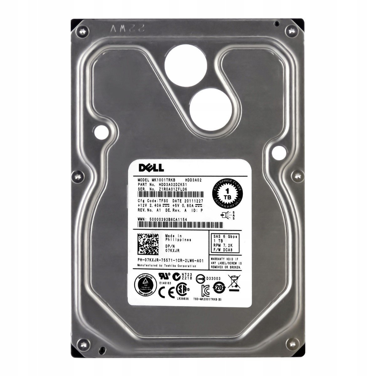 Dell 07KXJR 1TB SAS-2 7.2K 16MB 3.5'' MK1001TRKB