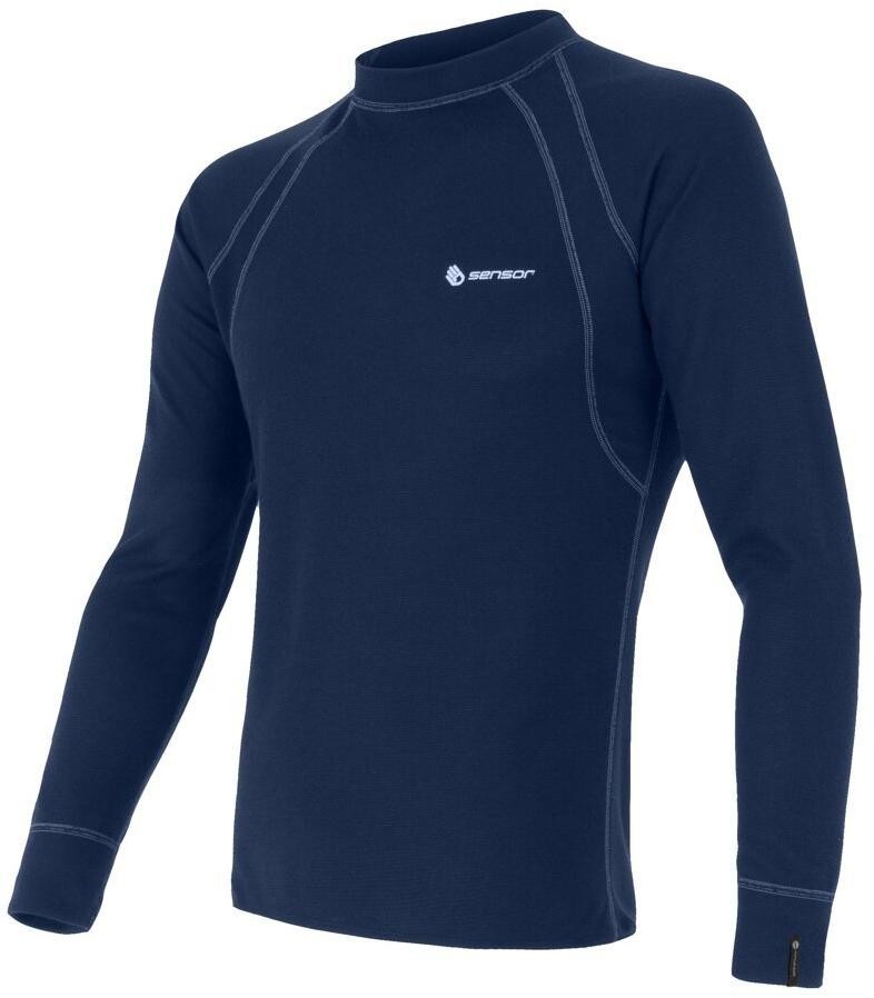 Sensor Double Face pánské triko dl.rukáv deep blue